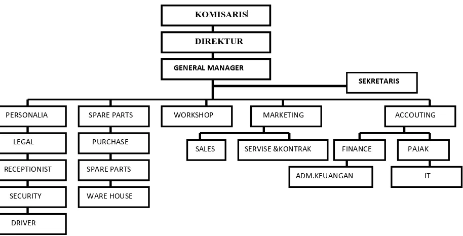 Gambar 2.1 Struktur Organisasi PT. Bisma Niaga Lestari Medan 