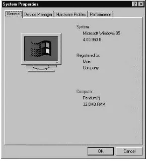 Figure 2-1. Windows 9x System Properties