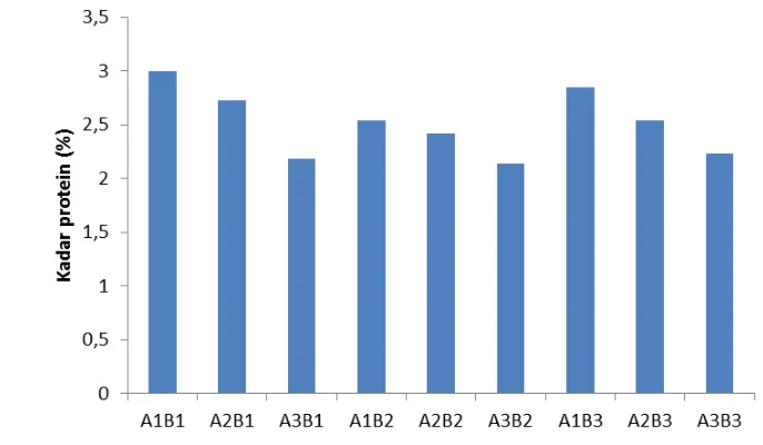 Gambar 9. Kadar Protein Tepung Rumput Laut (%). 