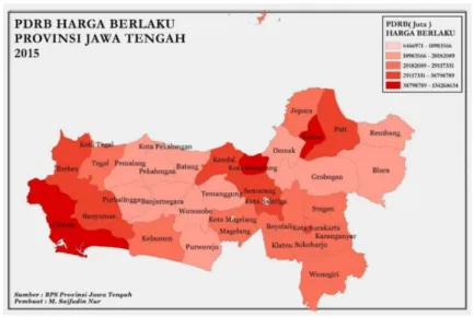 Gambar 1. PDRB Kabupaten dan Kota di Provinsi Jawa Tengah 