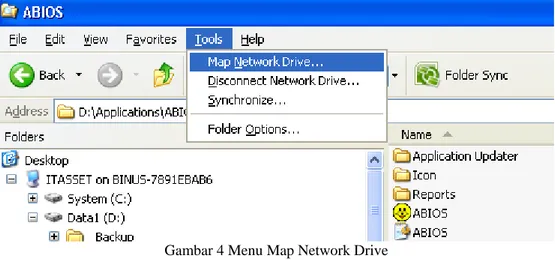 Gambar 4 Menu Map Network Drive 