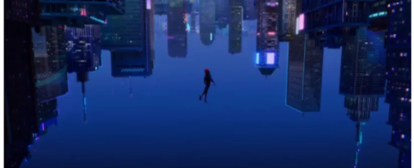 Gambar 2.3.1. Contoh Long shot/Wide shot   (Spiderman: Into The Spiderverse, 2018) 