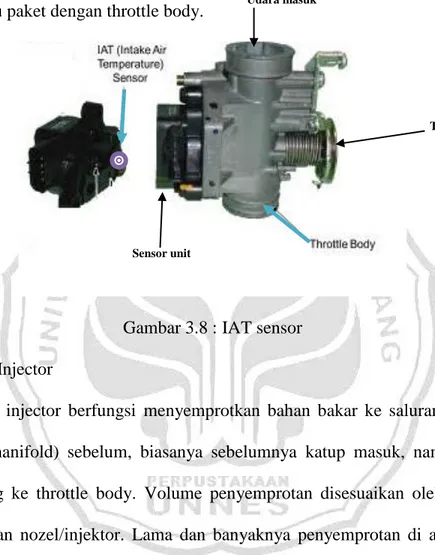 Gambar 3.8 : IAT sensor  7.  Fuel Injector 