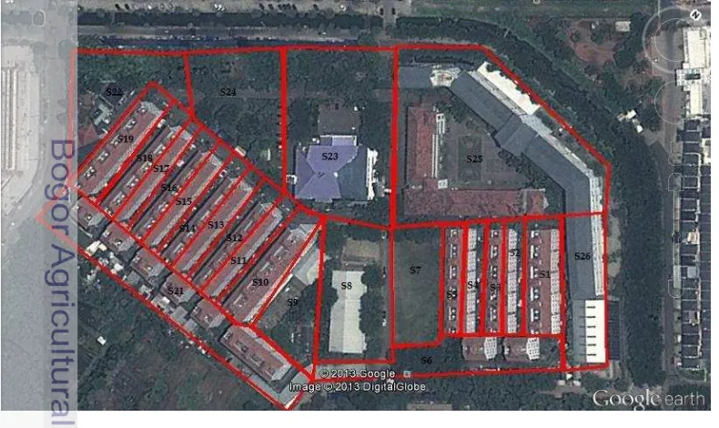 Gambar 5. Pembagian subcatchment pada wilayah studi 