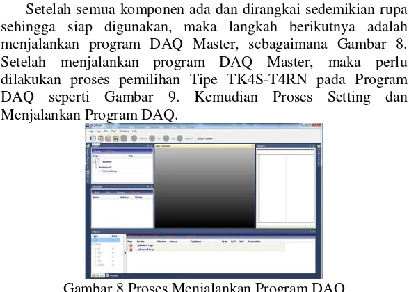 Gambar 8 Proses Menjalankan Program DAQ 