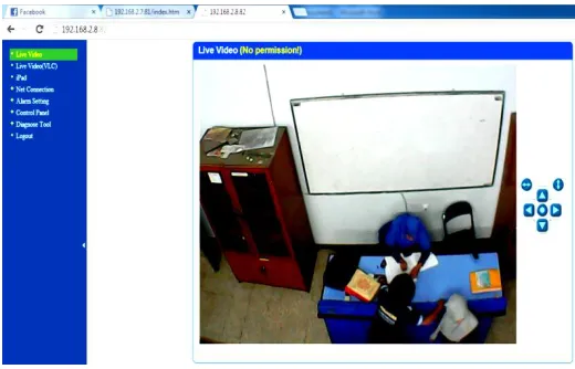 Gambar 8 Tampilan pada web browser 