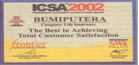 Gambar 2.2  Penghargaan Merk Terbaik tahun 2002 