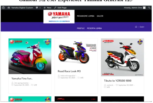 Gambar 3.2 User Experience Yamaha Generasi 125 