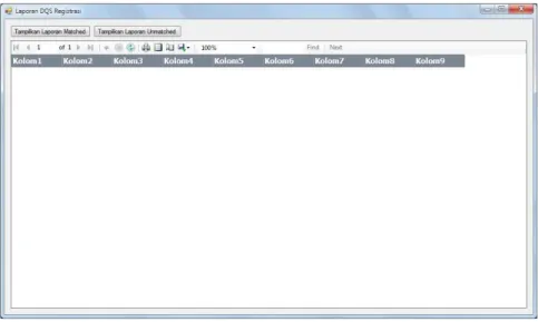 Gambar 8 User Interface Laporan DQS Registrasi 