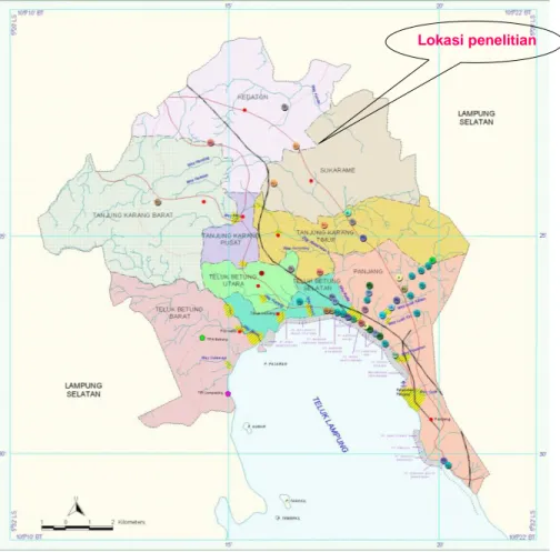 Gambar 2.  Peta Bandar Lampung 