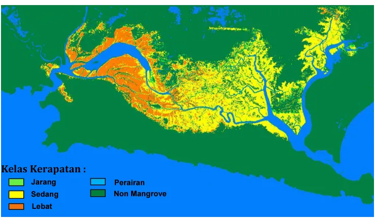 Gambar 3-3. Sebaran Kerapatan Mangrove 