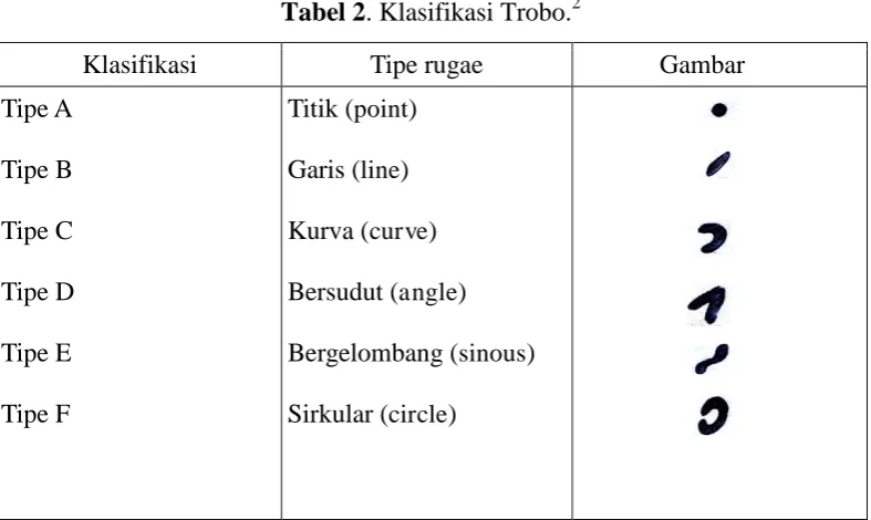 Tabel 2. Klasifikasi Trobo.2 