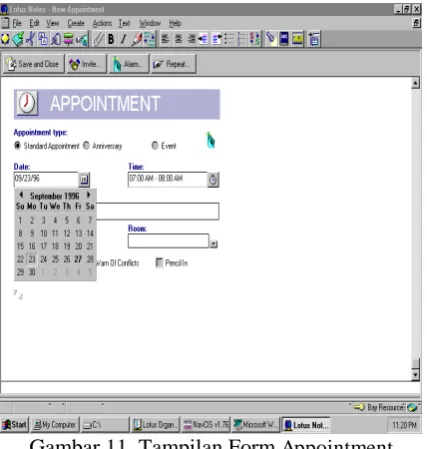 Gambar 11. Tampilan Form Appointment 