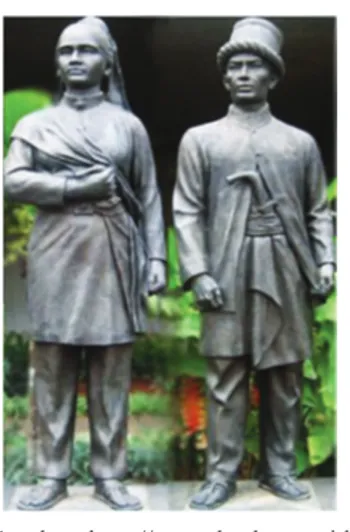 Gambar  2.8  Patung  tokoh  pahlawan  Lokasi  Museum  Keperajuritan  TMII  Jakarta