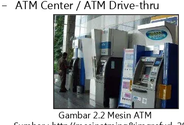 Gambar 2.2 Mesin ATM Sumber : http//mesinatmjpg&imgrefurl, 2015 