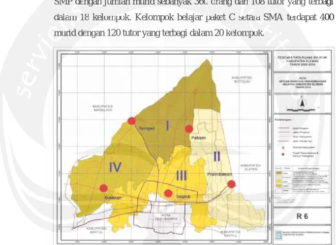 Gambar 35. Peta Satuan Kawasan Pengembangan Wilayah Kabupaten Sleman Tahun 2014 Sumber : BPPD Kabupaten Sleman, 2014