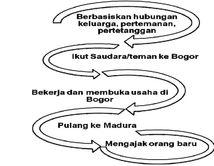 Gambar 3. Proses Migrasi Orang Madura ke Kota Bogor 