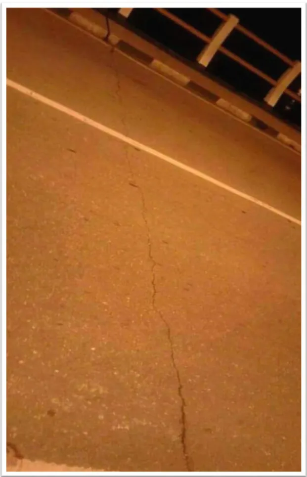Gambar 10. Jalan raya yang retak di daerah Poso Sulawesi Tengah   akibat getaran gempa 29 Mei 2017 