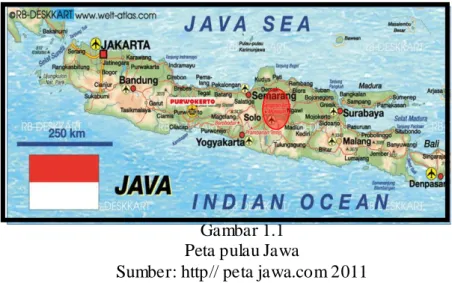 Gambar 1.1  Peta pulau Jawa 