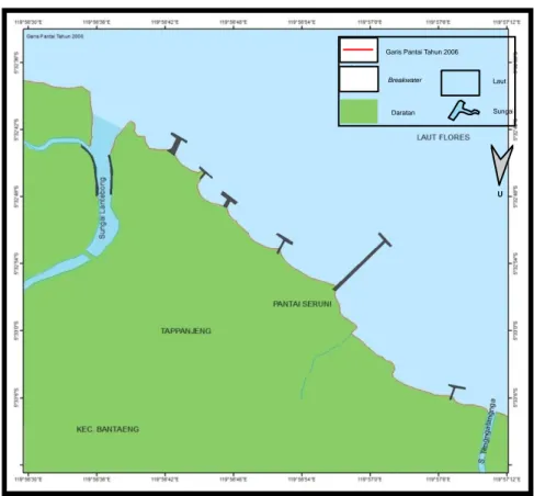 Gambar 5.1. Peta garis pantai tahun 2006 