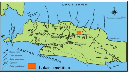 Gambar 1-5. Pola Struktur Umum Jawa Barat (Sukendar, 1986) 