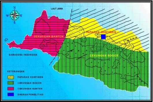 Gambar 1.4. Peta Mandala Sedimentasi Jawa Barat (Soejono,1984) 