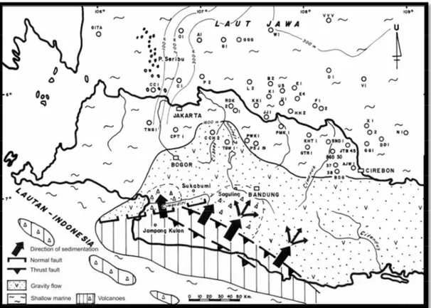 Gambar 9. Evolusi Zona Bogor pada Kala Miosen Tengah (Martodjojo, 2003)