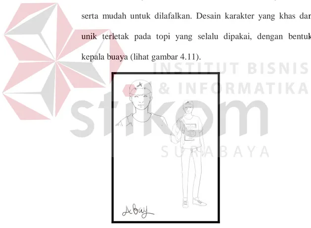 Gambar 4.11 Tokoh Utama Komik Ludruk (Abay)  Sumber : Hasil Olahan Peneliti, 2016 