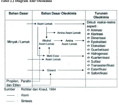 Tabel 2.2 Diagram Alur Oleokimia 