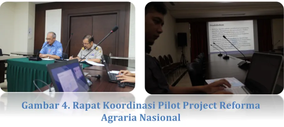 Gambar	
  4.	
  Rapat	
  Koordinasi	
  Pilot	
  Project	
  Reforma	
   Agraria	
  Nasional	
  