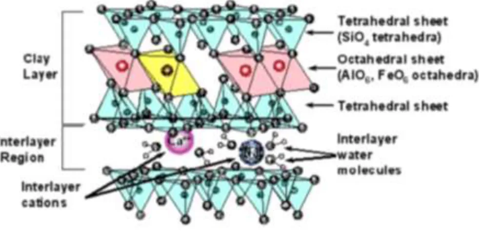 Gambar I.1. Struktur Bentonite  