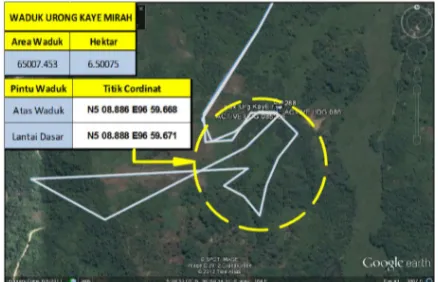 Gambar 1 Letak Geografi Embung Urong Kayee Mirah 