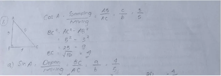 Gambar 4.5  Lembar Jawaban Siswa Nomor Urut 3 pada Soal 1a 