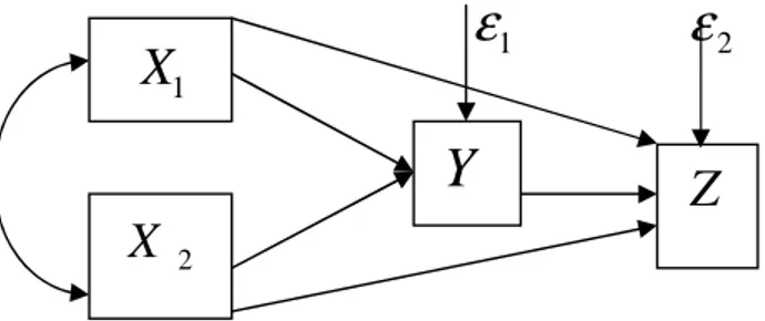 Gambar 3.1 Diagram Jalur 1X2X ZY