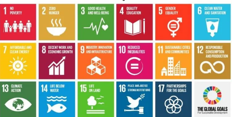 Gambar : Simbol 17 Tujuan Global SDGs 
