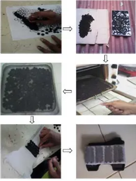 Gambar 2. Proses Pemasangan fly ash 