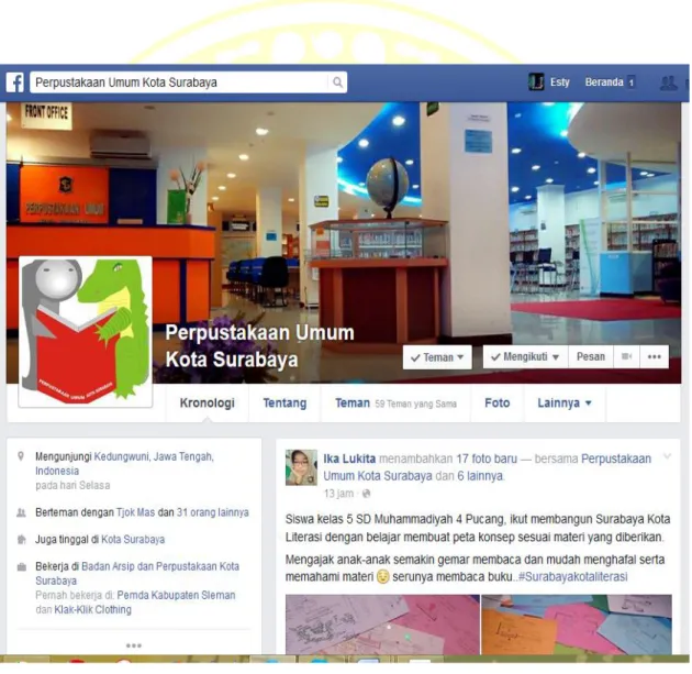 Gambar II.10 Facebook dari Perpustakaan Umum Kota Surabaya 