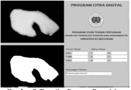 Gambar 8. Tampilan Program Pengolahan 