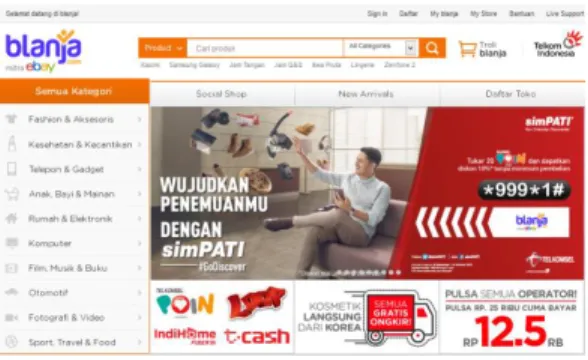 Gambar 1.2 Website www.blanja.com 