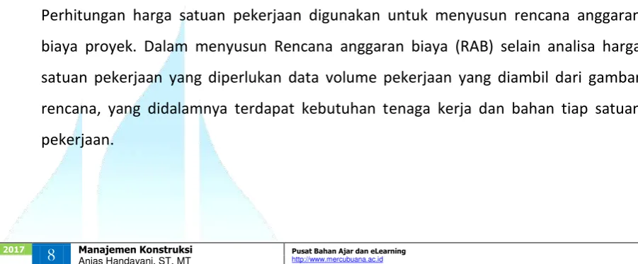Gambar 4. Contoh daftar harga bahan 
