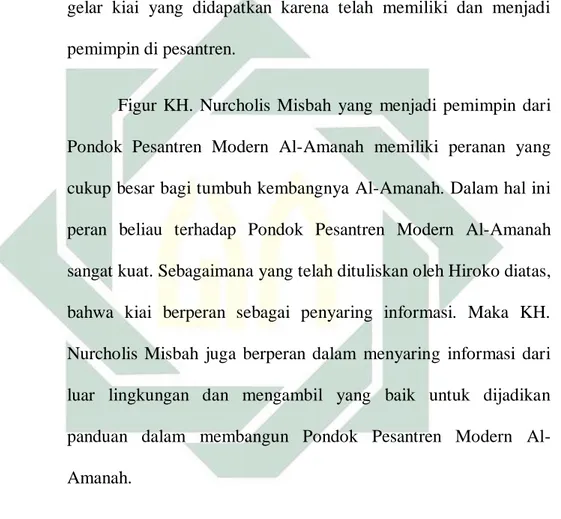 Figur  KH.  Nurcholis  Misbah  yang  menjadi  pemimpin  dari 