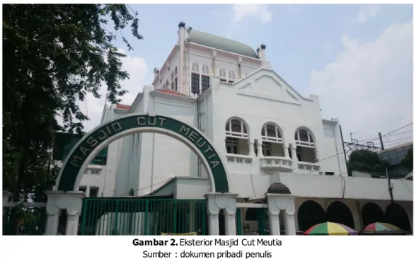Gambar 2. Eksterior Masjid Cut Meutia 