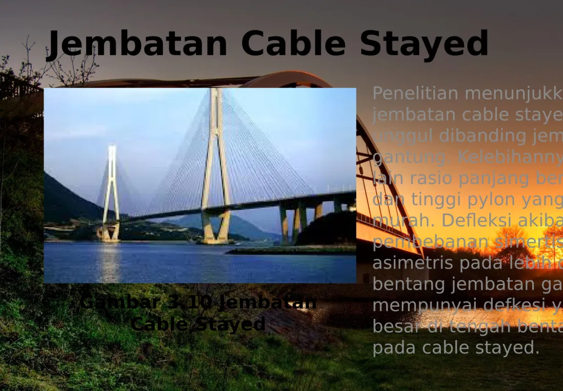 Gambar 3.10 Jembatan  Cable Stayed