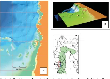 Gambar 1. Kondisi topografi dasar laut di perairan Kabupaten Barru Sulawesi Selatan (A = Kontur