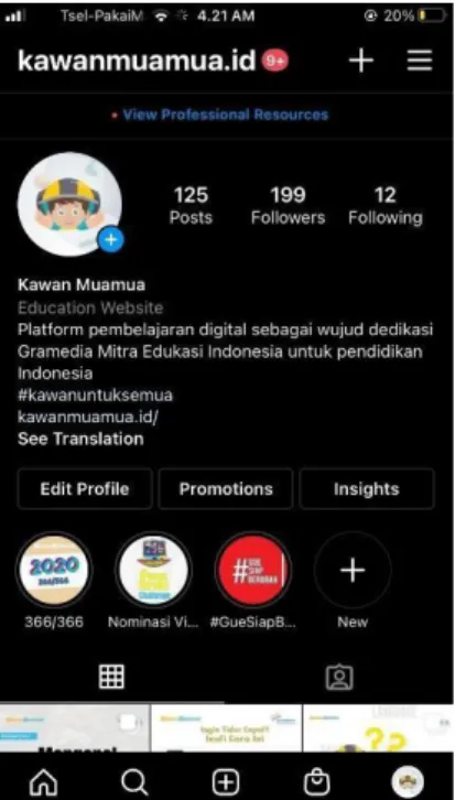 Gambar 9 3.5 Instagram Kawan Muamua 