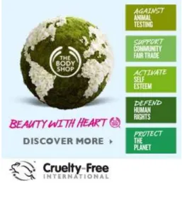 Gambar 1.2  5 values the body shop 