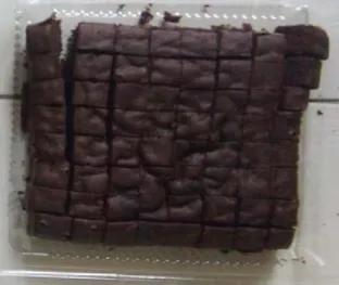 Gambar 1. Hasil brownies kukus tepung cococaf yang sudah siap uji    