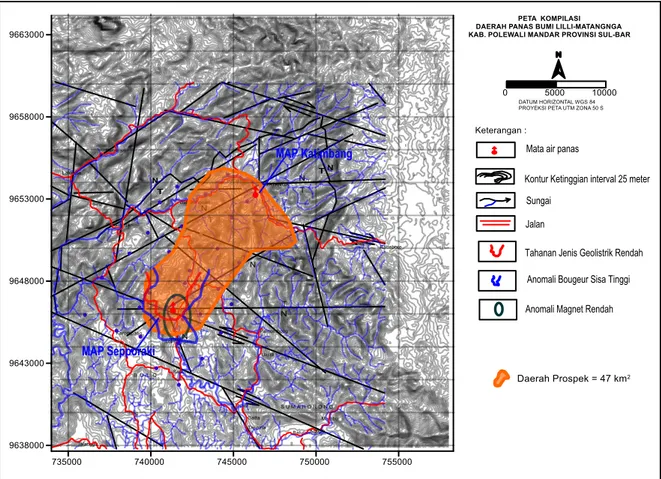 Gambar 10. Peta kompilasi geosain daerah panas bumi Lilli-Matangnga 