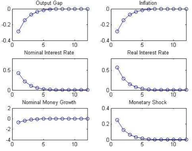 Fig. 1: Eﬀects of a Monetary Policy Shock with Interest Rate Rule
