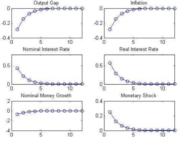 Fig. 1: Eﬀects of a Monetary Policy Shock with Interest Rate Rule